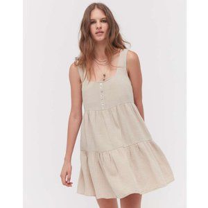 Urban Outfitters Tiered Linen Mini Dress